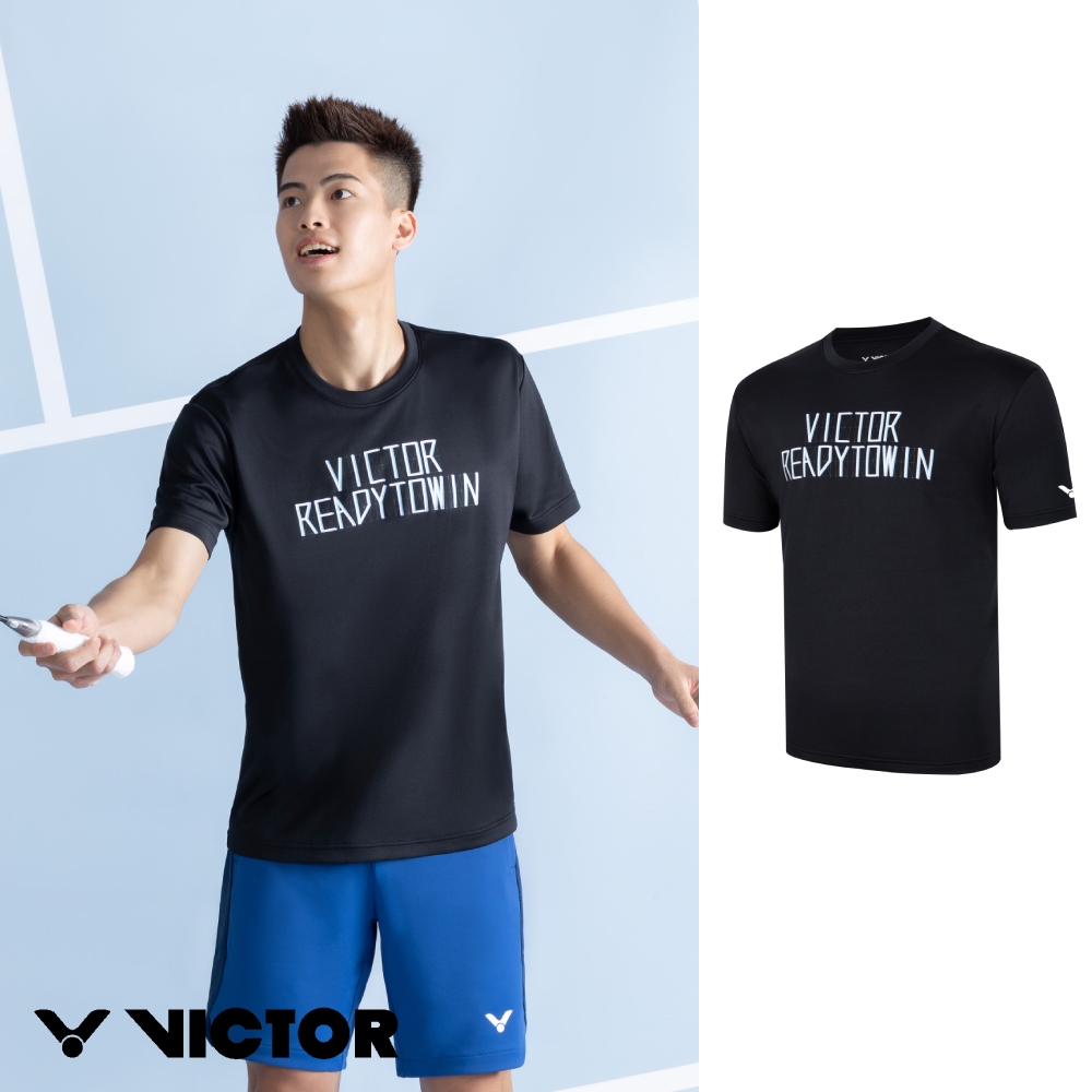 VICTOR 勝利體育 2025秋冬新款服飾 幾何T-Shirt 中性款(T-2514 C/黑色)