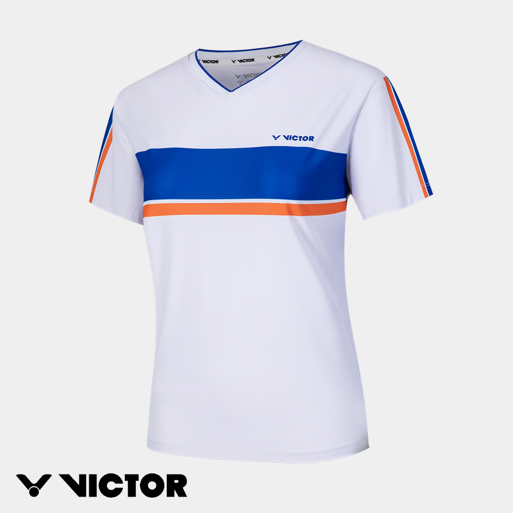 VICTOR 勝利體育 韓風版羽球服飾 針織T恤 女款 (T-2602CLS A 白)