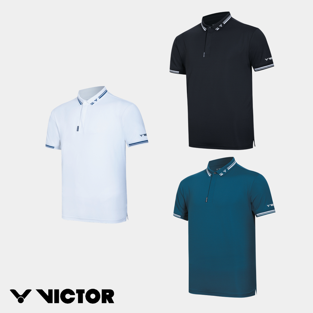 VICTOR 勝利體育 針織POLO衫 S-60038 A/牛奶白 C/碳黑 F/深藍色