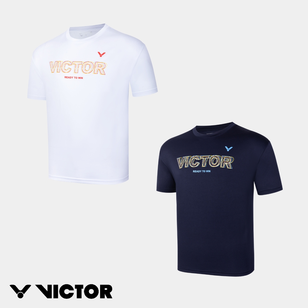 VICTOR 勝利體育 線條VICTOR T-shirt 中性 T-2607 A/白 B/軍藍
