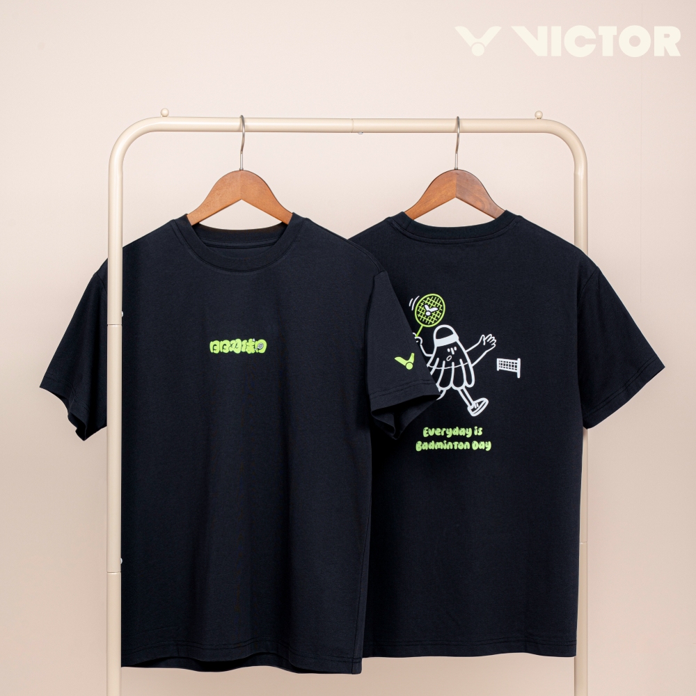 VICTOR 勝利體育 日日羽球日系列T-Shirt 中性款 T-2603EIBDK K/鐵灰