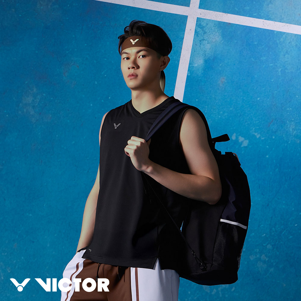 VICTOR 勝利體育 針織無袖背心 T-65009 C/海盜黑