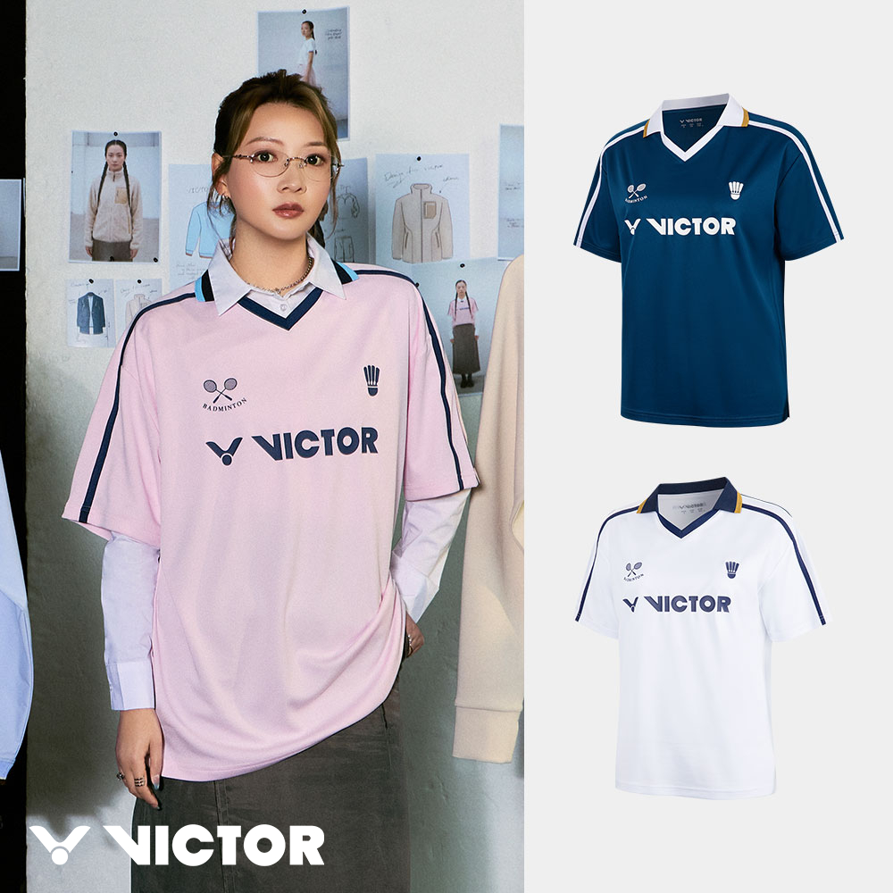 VICTOR 勝利體育 針織T-Shirt T-66022 A/漂白 B/青金石 I/綻花粉
