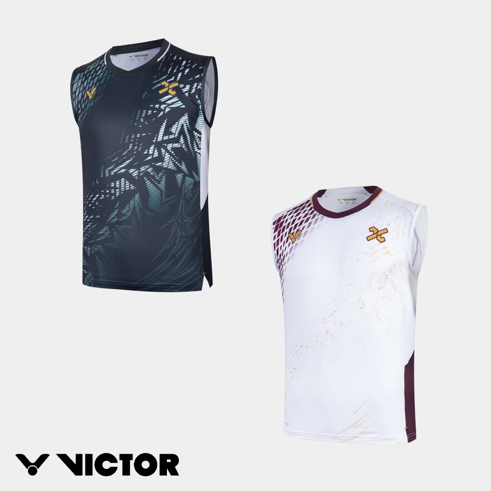 VICTOR 勝利體育 喬納坦專屬賽服背心 中性 T-65005 D/絳紅 H/湍流色