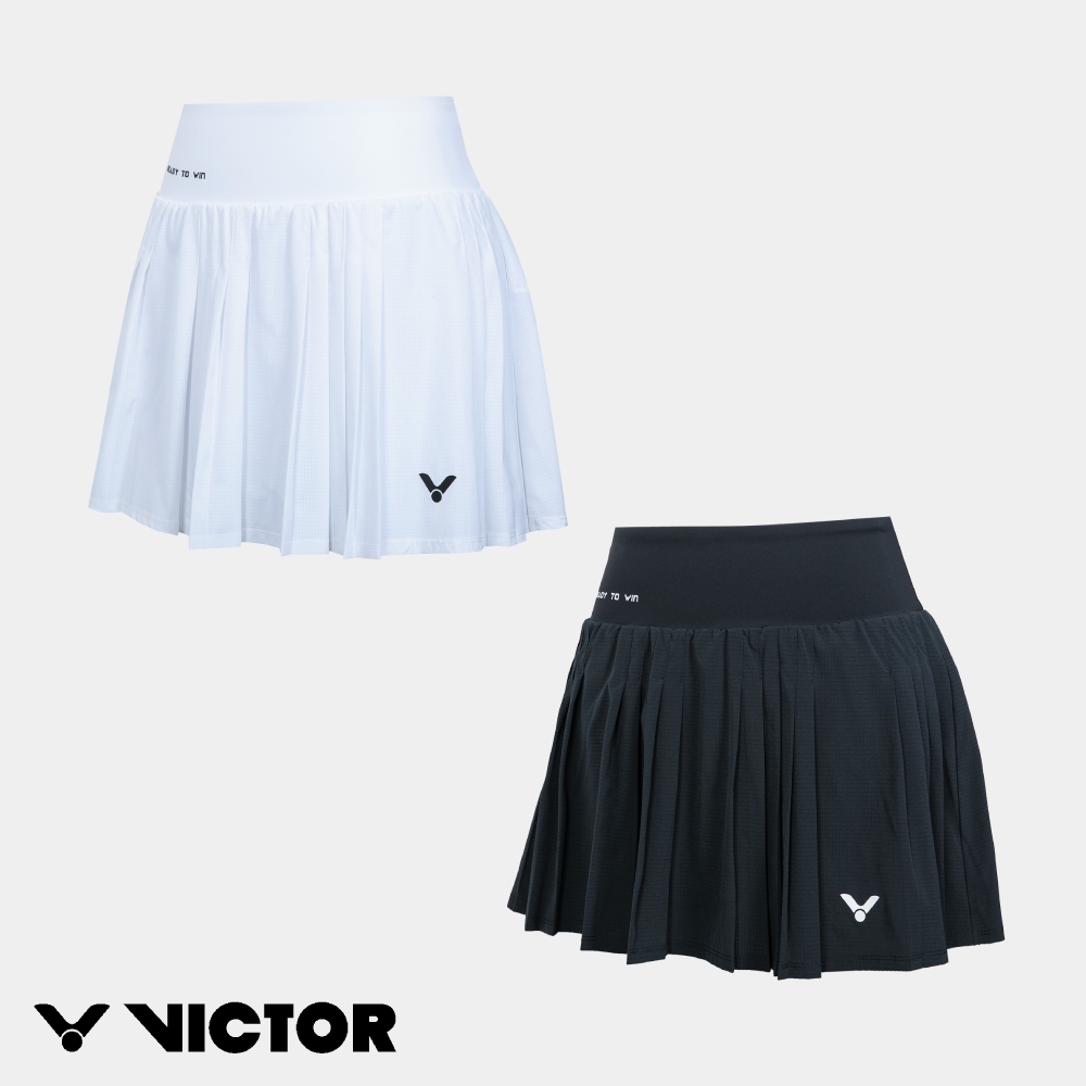 VICTOR 勝利體育 梭織運動短裙 女款 K-61301 A/牛奶白 C/黑