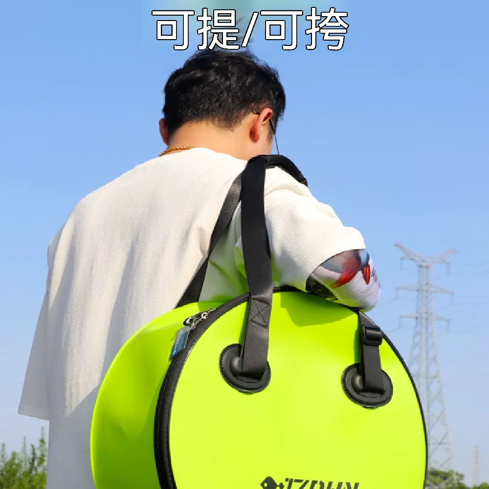 藝啟 圓形魚護包 收納包 釣魚包 整理包 手提袋 防水防臭 加厚漁具 釣魚具  圓形漁具包（魚護包）50CM