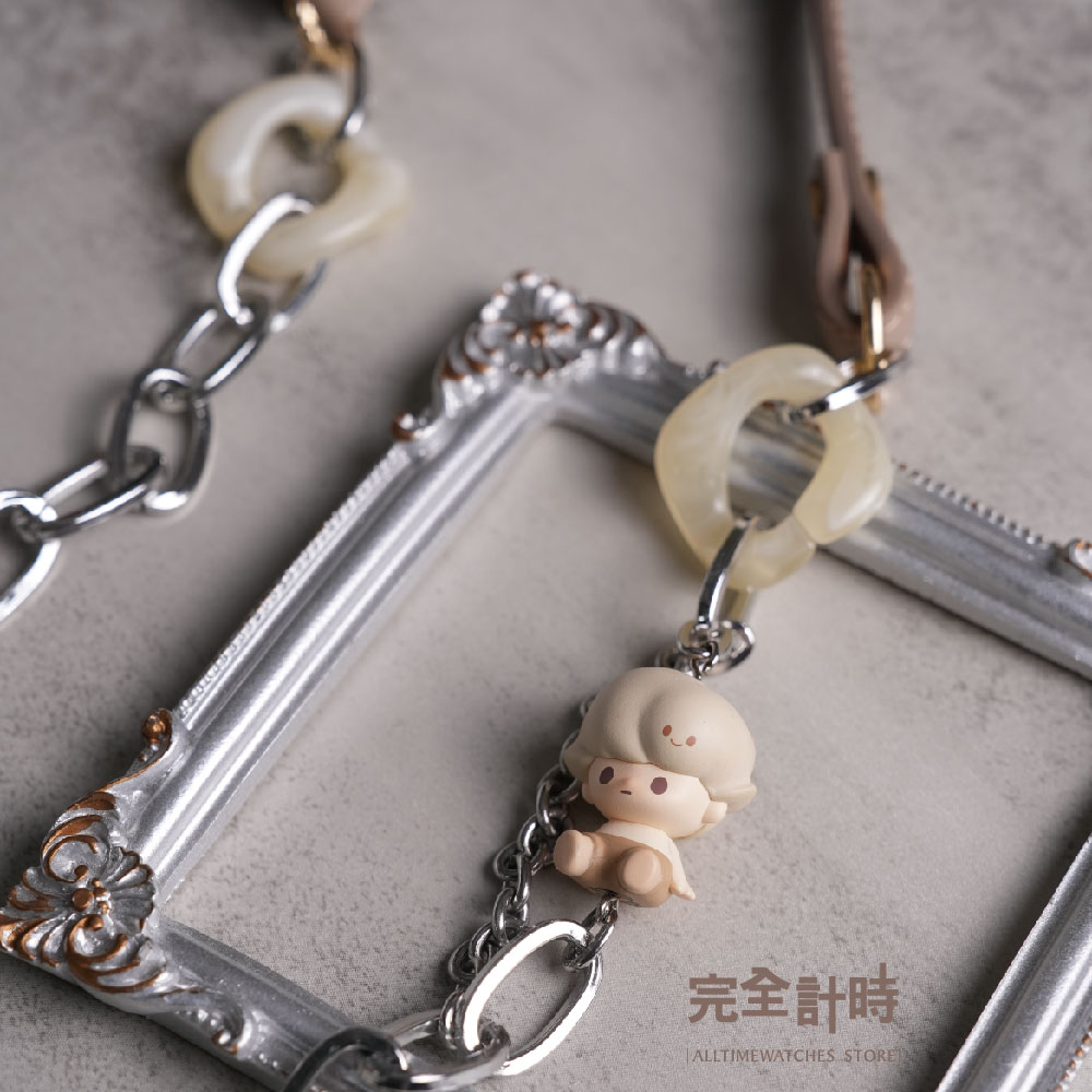 ALL TIME 完全計時 《泡泡馬特》 正版萌粒 真皮手機掛繩 長繩 坐姿DLMOO