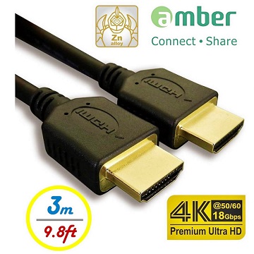 Amber 崴寶 【京徹】4K2K HDMI 鋅合金影音專用螢幕線材丨具HDMI 1.4認證-3M/公尺