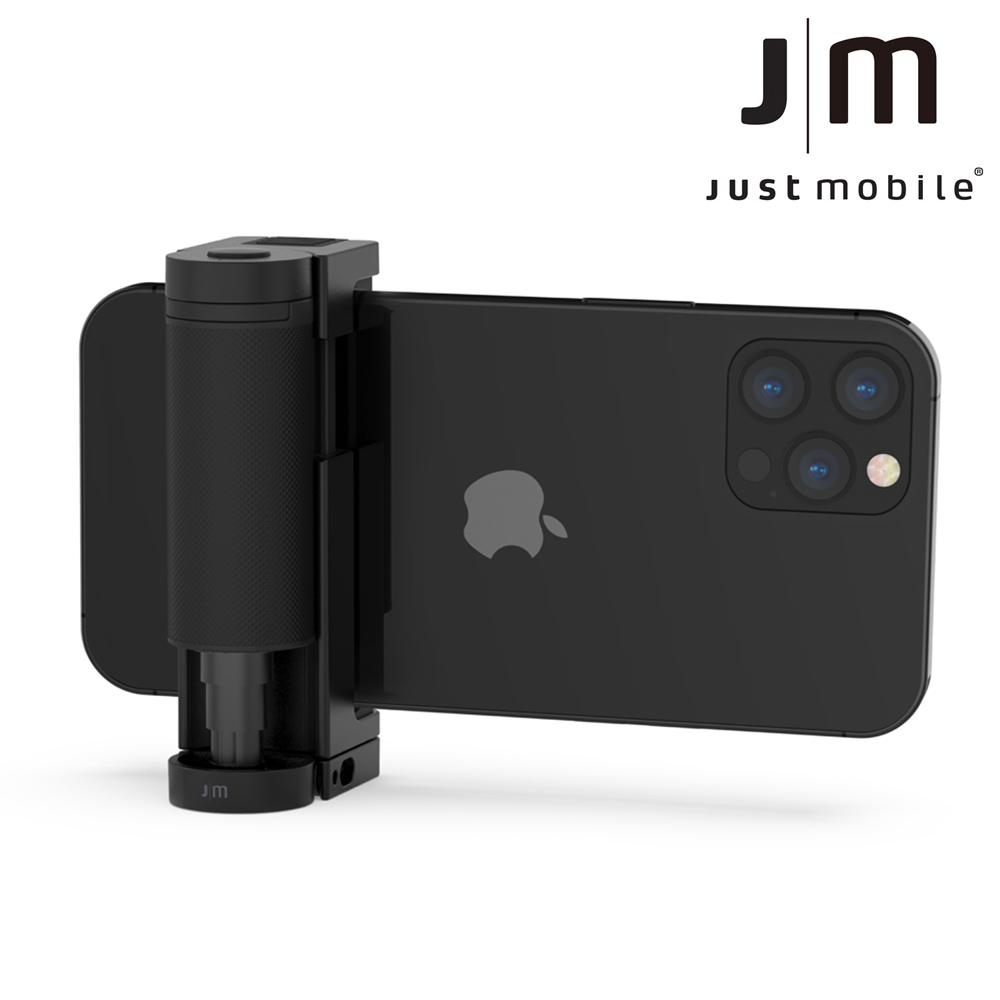 Just Mobile ShutterGrip 2[掌握街拍 2]翻轉藍牙拍照握把-霧黑色