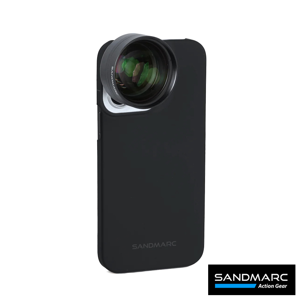 SANDMARC 12X 100mm HD手機微距鏡頭(內含鏡頭夾具 與 iPhone 15 Pro 背蓋)