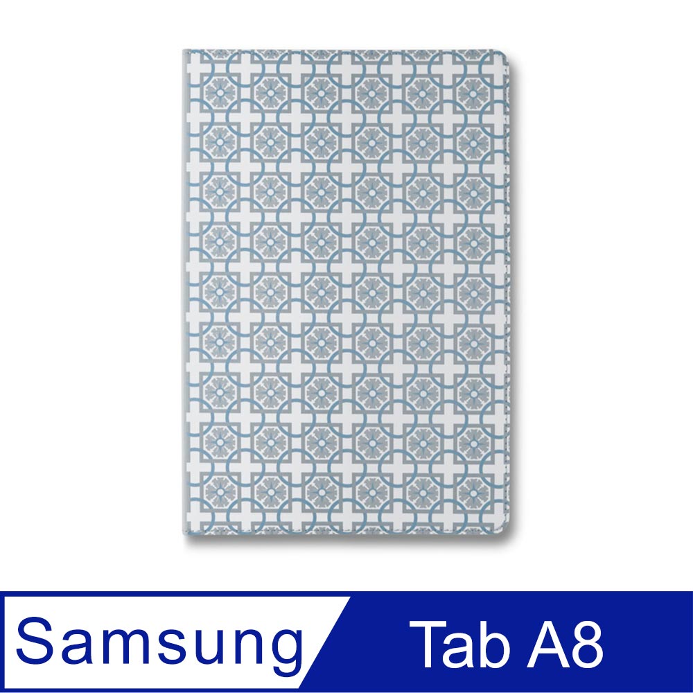 Samsung 三星 原廠Galaxy Tab A8(X200/X205) 花磚博物館聯名書本式保護殼