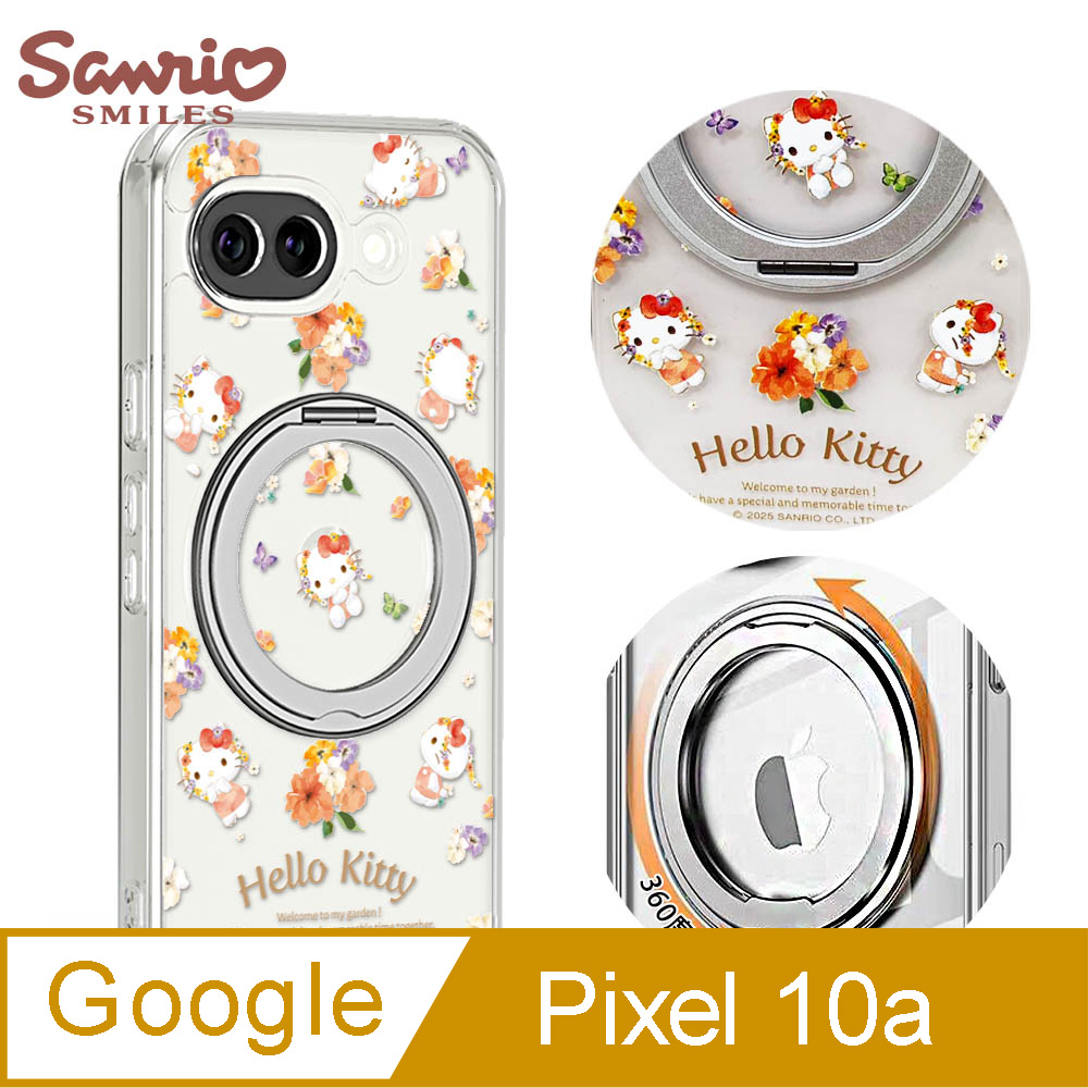 APBS 三麗鷗 Google Pixel 10a 精孔鏡頭保護360磁吸立架殼-花季凱蒂
