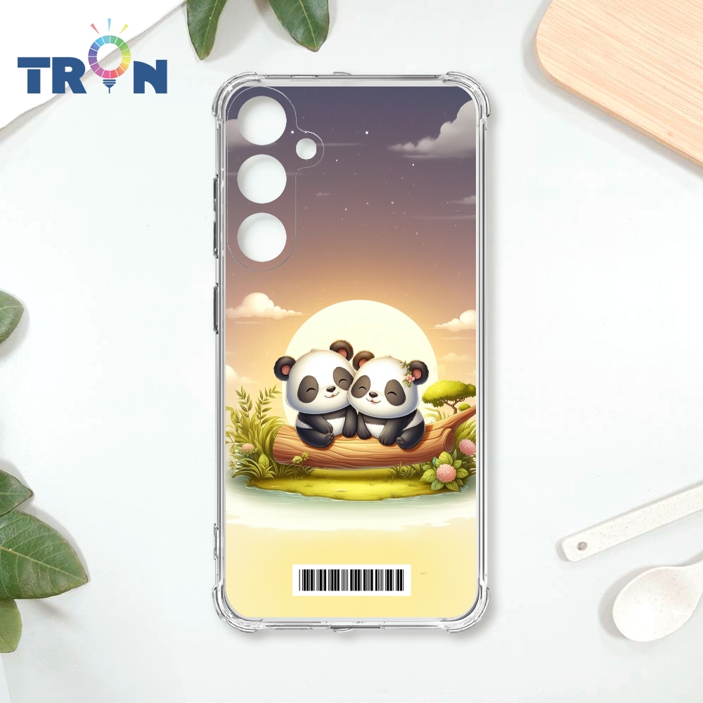 TRON 三星 S23 FE 可愛萌熊貓 載具 四角防摔殼 手機殼