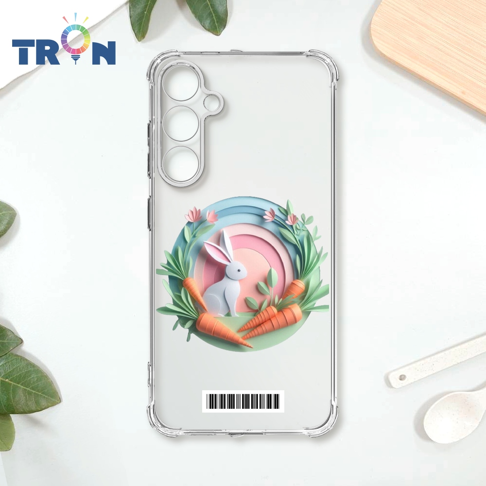 TRON 三星 S23 FE 可愛紙雕兔子 載具 四角防摔殼 手機殼