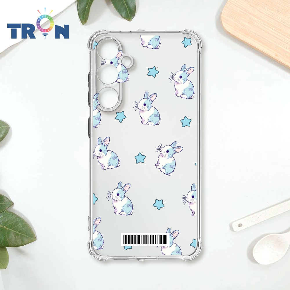 TRON 三星 S23 FE 手繪小兔子透明殼 載具 四角防摔殼 手機殼