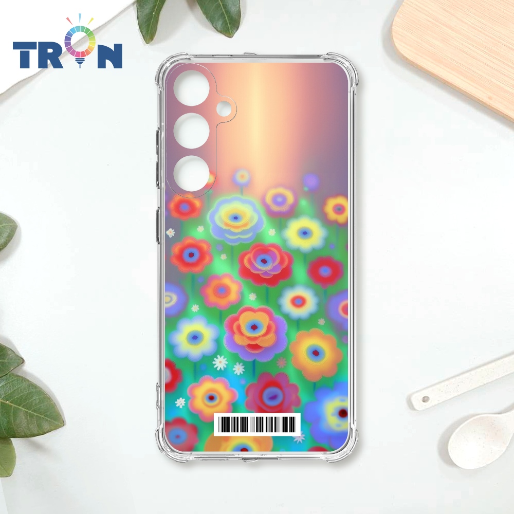 TRON 三星 S23 FE 炫彩花朵 載具 四角防摔殼 手機殼
