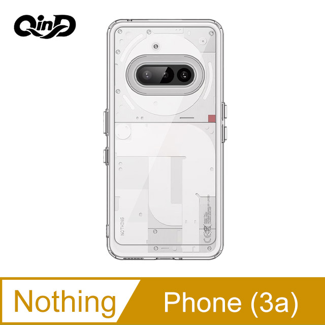 QinD Nothing Phone (3a) 雙料保護殼-透明