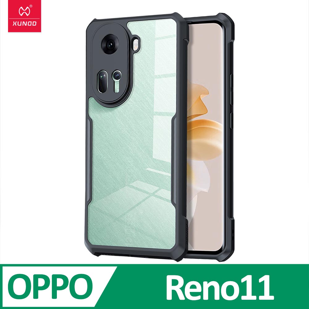 XUNDD 訊迪 甲蟲系列 OPPO Reno 11 防摔保護軟殼 炫酷黑
