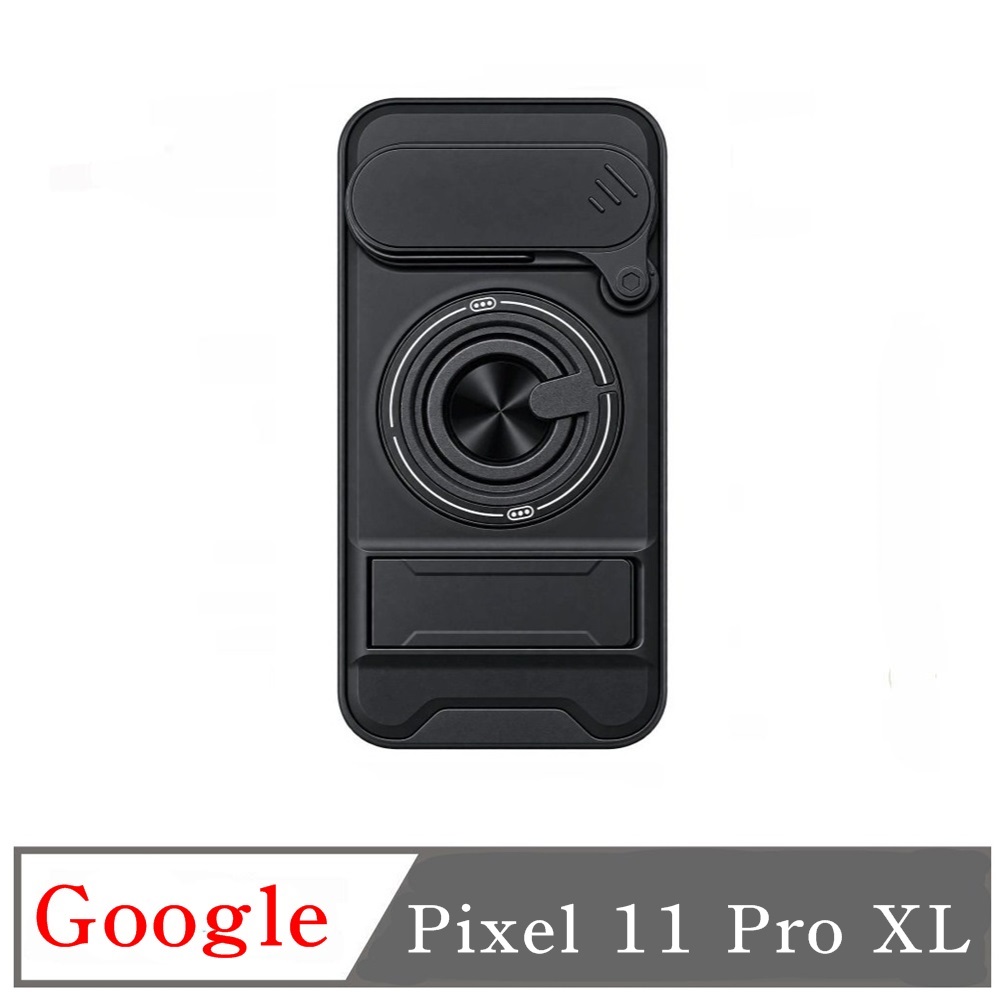 Tyson 太森 二代 升級版 鏡頭滑蓋 磁吸支架保護殼 適用於 Google Pixel 11 Pro XL 保護殼 防摔殼 推窗殼 旋轉指環