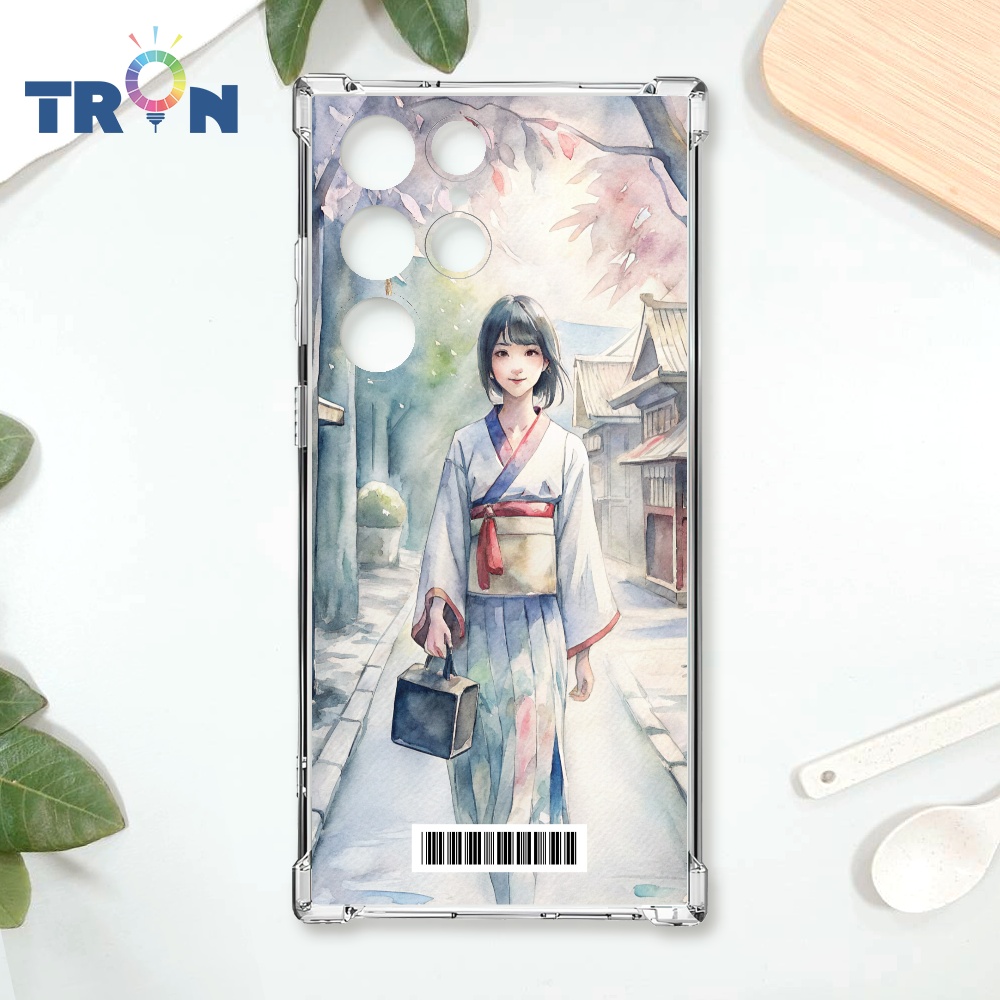TRON 三星 S24 Ultra 水彩少女 載具 四角防摔殼 手機殼