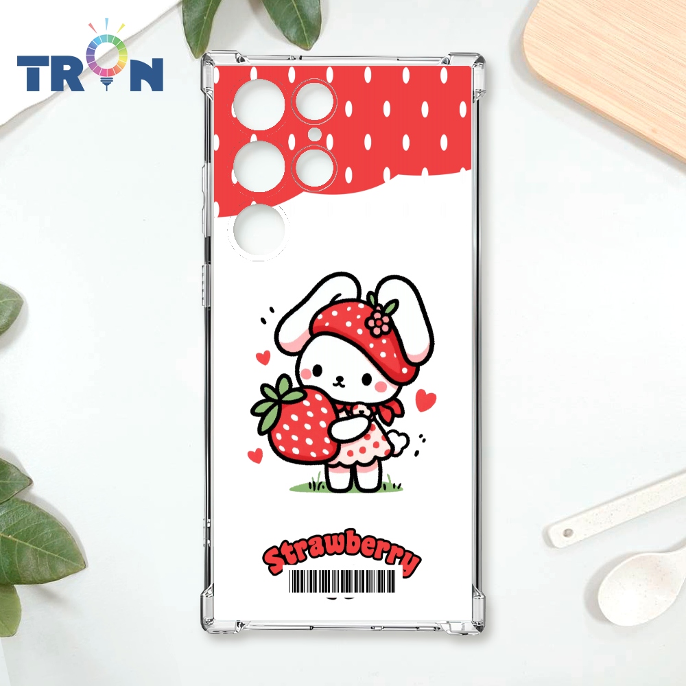 TRON 三星 S24 Ultra 紅粉草莓兔 載具 四角防摔殼 手機殼