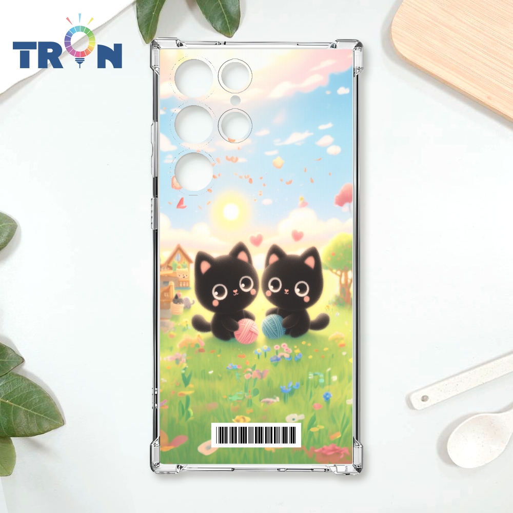 TRON 三星 S24 Ultra 貓咪與毛線球系列 載具 四角防摔殼 手機殼