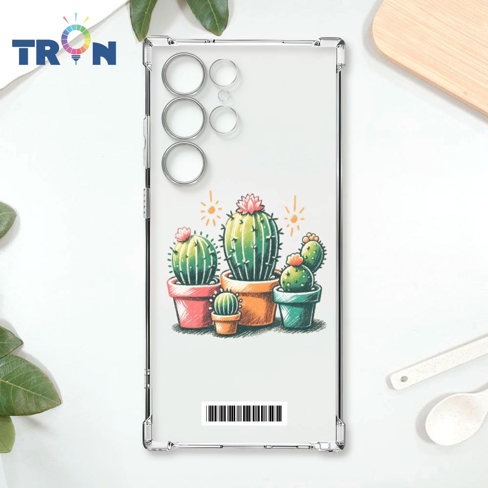 TRON 三星 S23 Ultra 小花太陽仙人掌 載具 四角防摔殼 手機殼