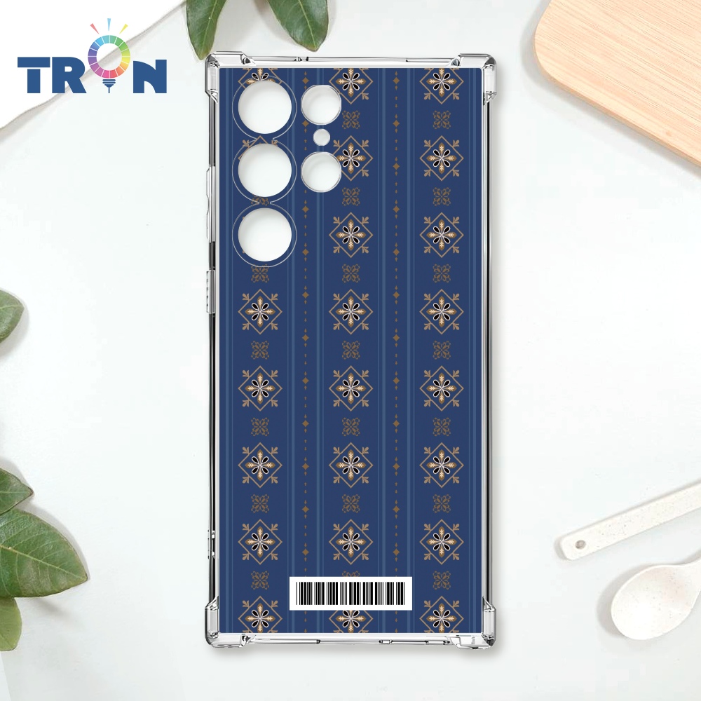 TRON 三星 S23 Ultra 幾何復古花磚E款  載具 四角防摔殼 手機殼