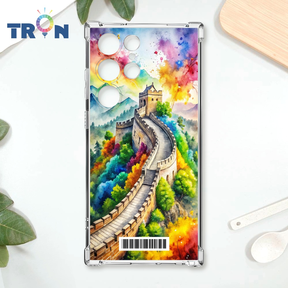 TRON 三星 S23 Ultra 建築水墨彩畫 載具 四角防摔殼 手機殼