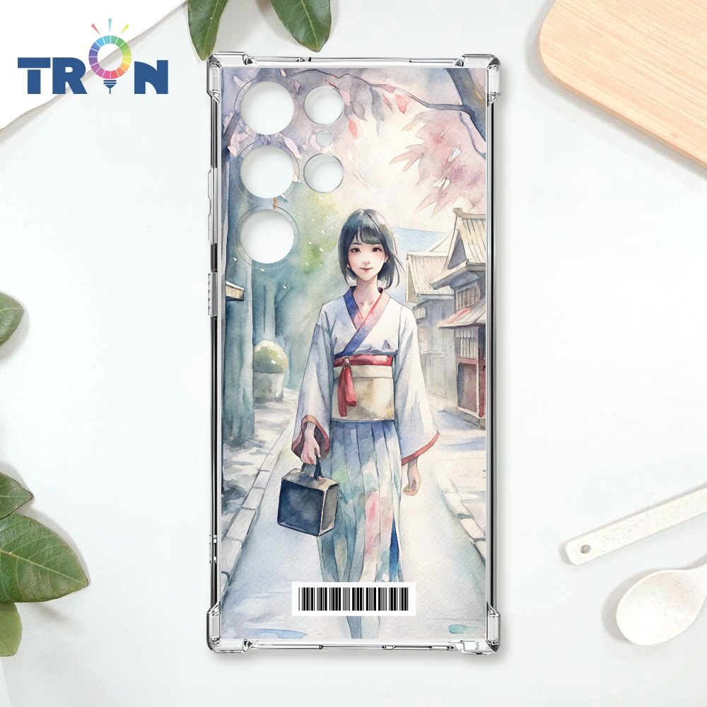 TRON 三星 S23 Ultra 水彩少女 載具 四角防摔殼 手機殼