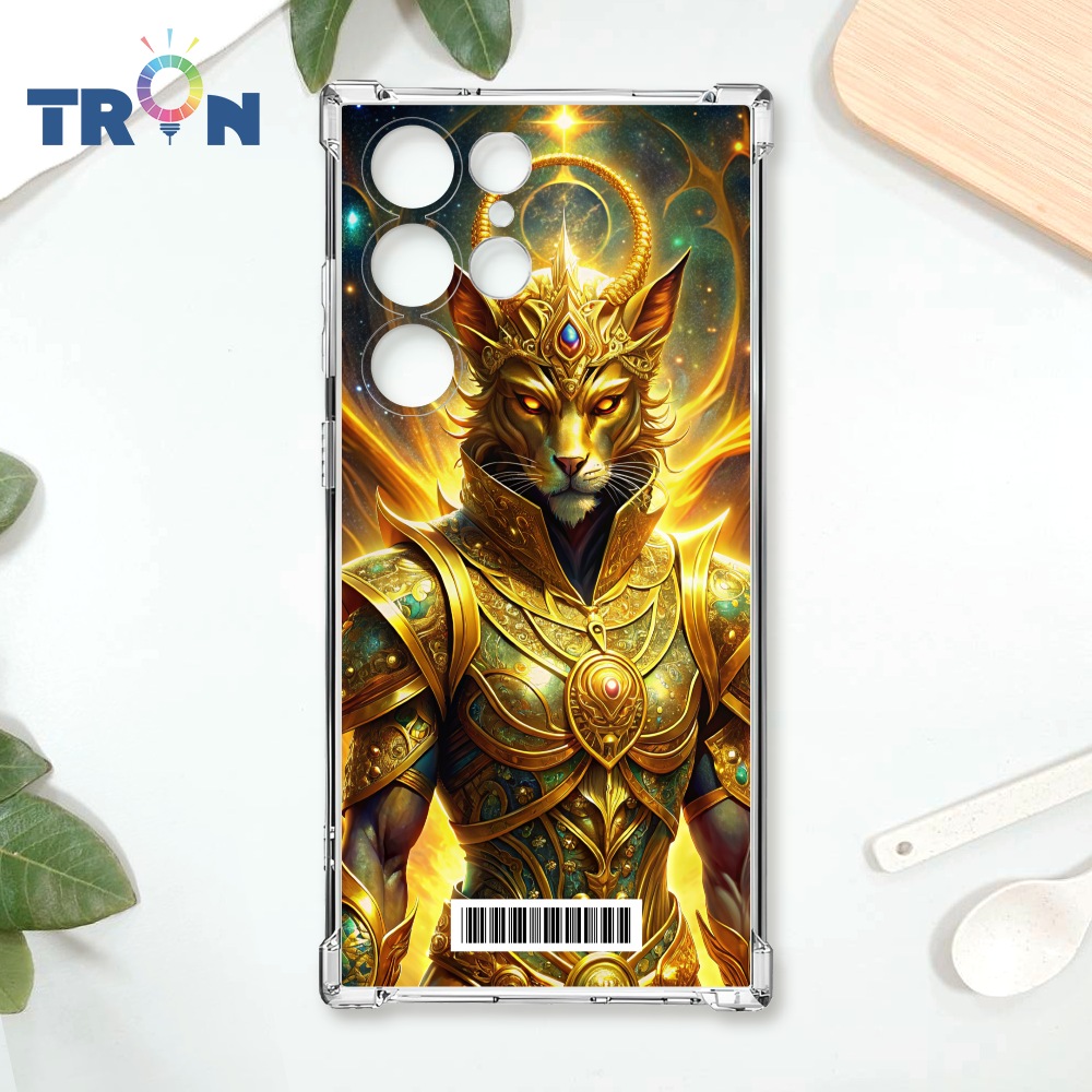 TRON 三星 S23 Ultra 身披金甲的貓  載具 四角防摔殼 手機殼