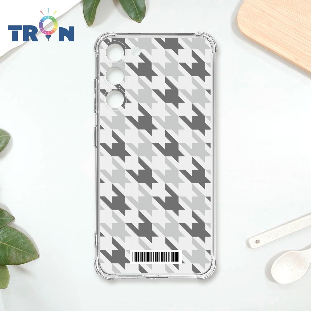 TRON 三星 S23 PLUS 三色千鳥紋 載具 四角防摔殼 手機殼