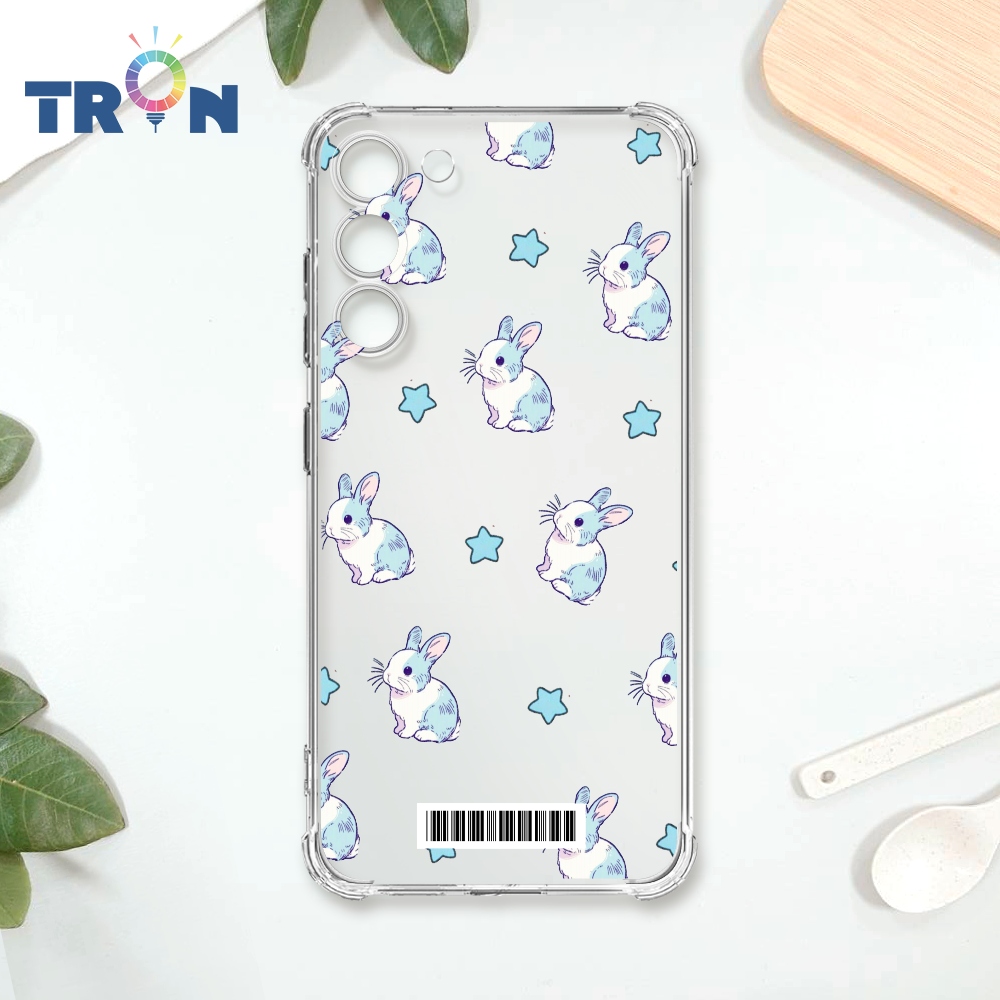TRON 三星 S23 PLUS 手繪小兔子透明殼 載具 四角防摔殼 手機殼