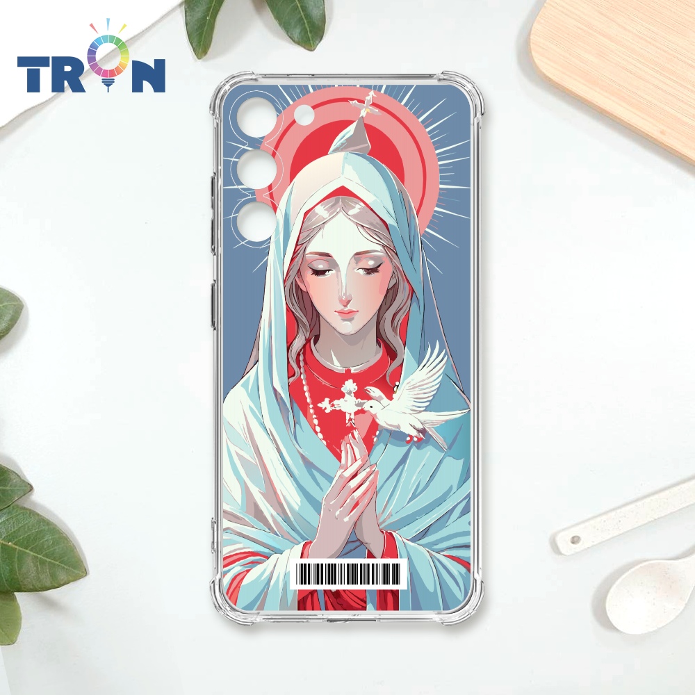 TRON 三星 S23 PLUS 聖母水彩 載具 四角防摔殼 手機殼