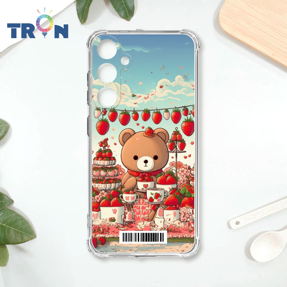 TRON 三星 A35 可愛草莓熊系列  載具 四角防摔殼 手機殼