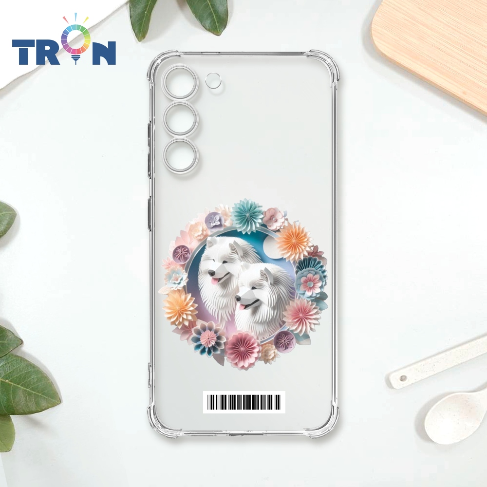 TRON 三星 S23 PLUS 可愛紙雕薩摩耶  載具 四角防摔殼 手機殼（其他規格）
