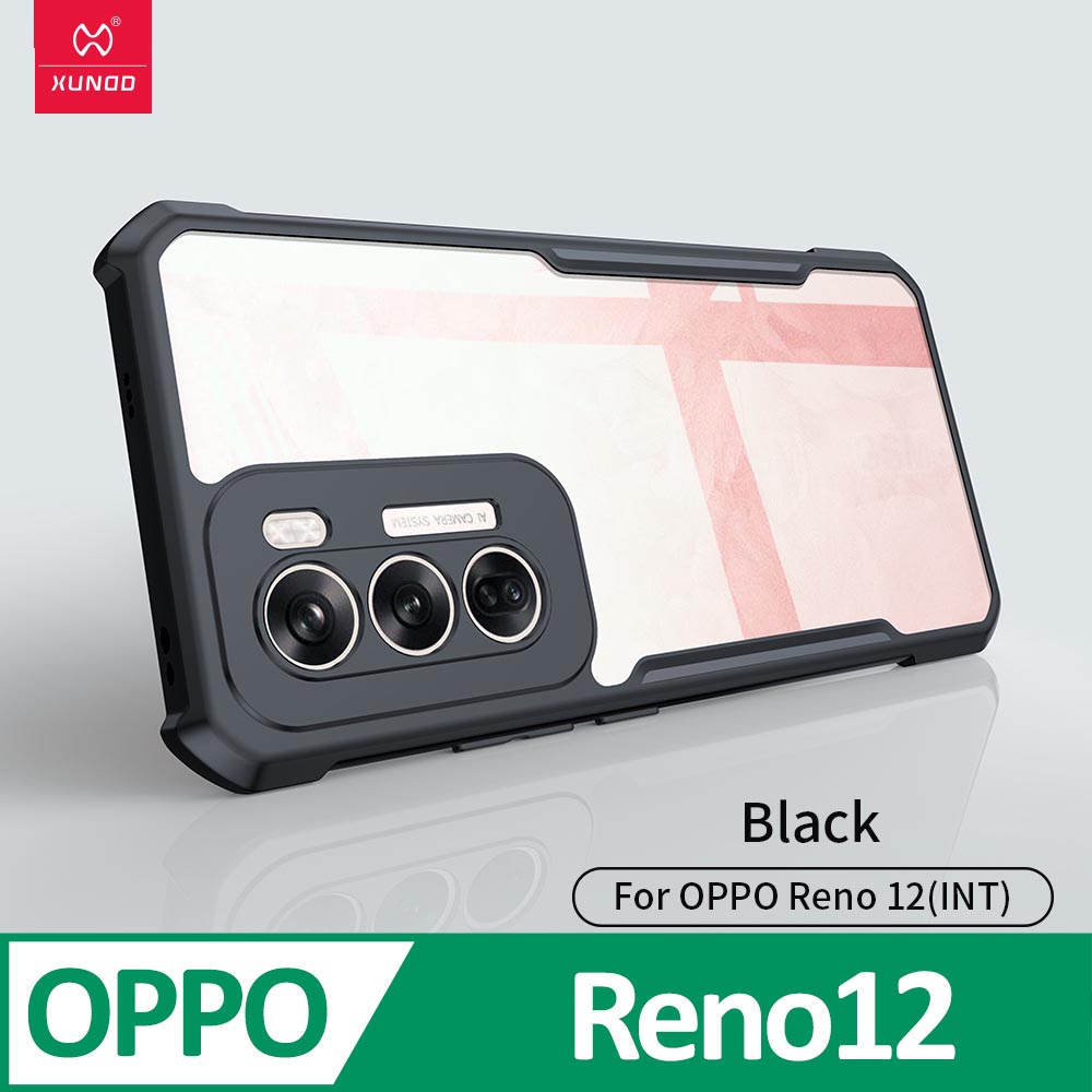 XUNDD 訊迪 甲蟲系列 OPPO Reno 12 防摔保護軟殼 炫酷黑