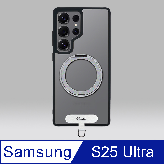 Moxbii 【MATTO系列】 三星Samsung (For Galaxy S25 Ultra) 旋轉磁吸支架+掛片保護殼