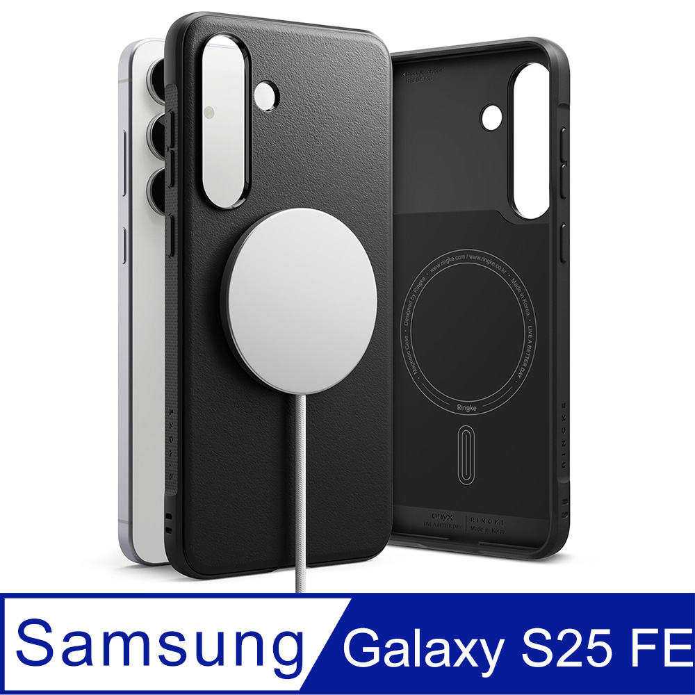 Rearth 三星 Galaxy S25 FE (Ringke ONYX Magnetic) 磁吸式抗震保護殼(黑)