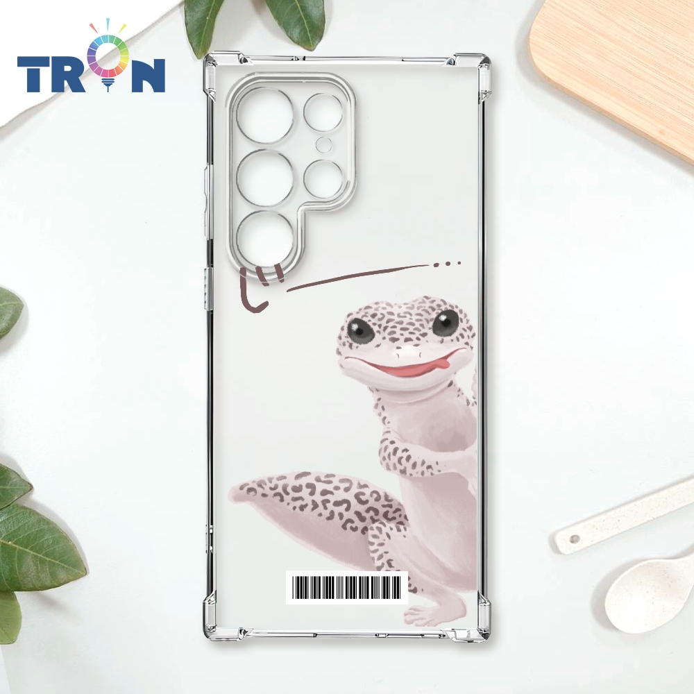 TRON 三星 S22 Ultra 偷看的張嘴守宮 載具 四角防摔殼 手機殼