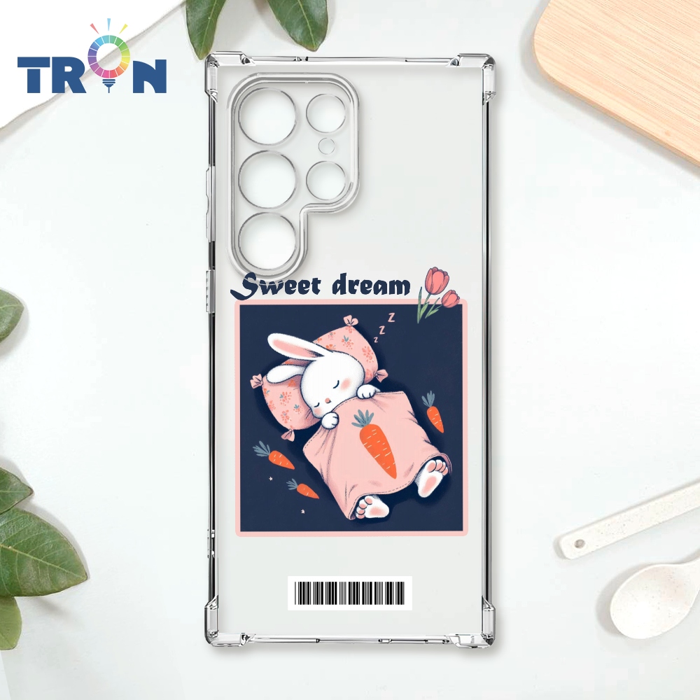 TRON 三星 S22 Ultra 小動物晚安美夢系列透明殼 載具 四角防摔殼 手機殼