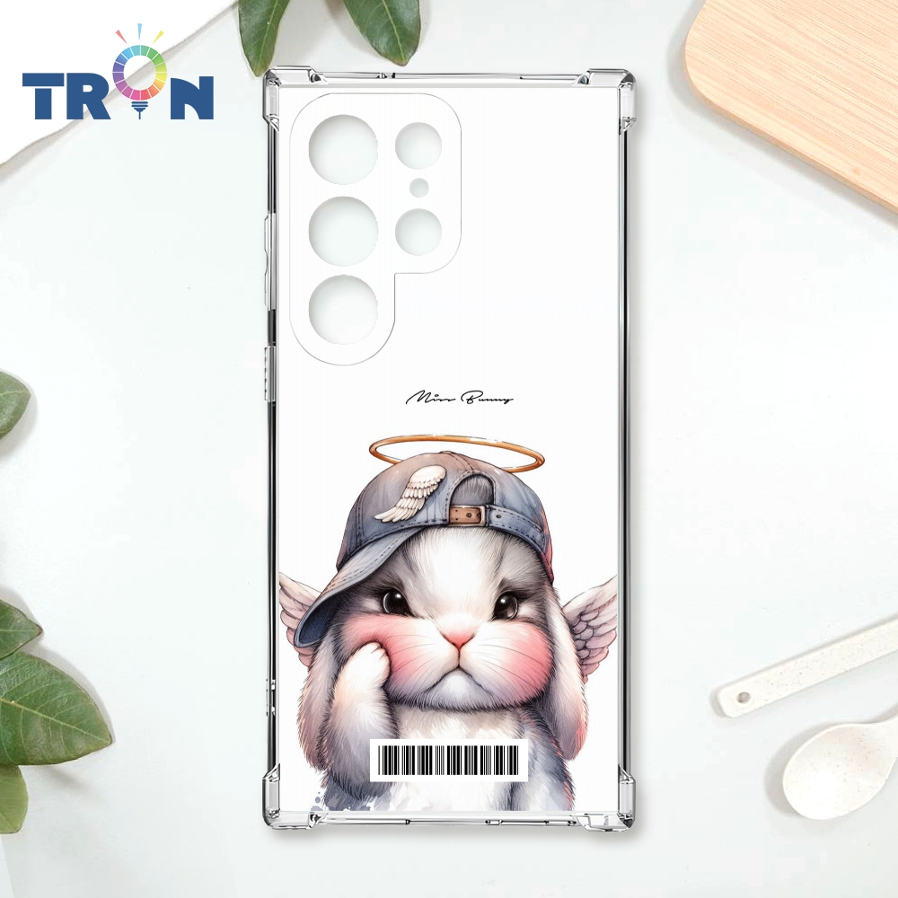 TRON 三星 S22 Ultra 賣萌兔兔 載具 四角防摔殼 手機殼