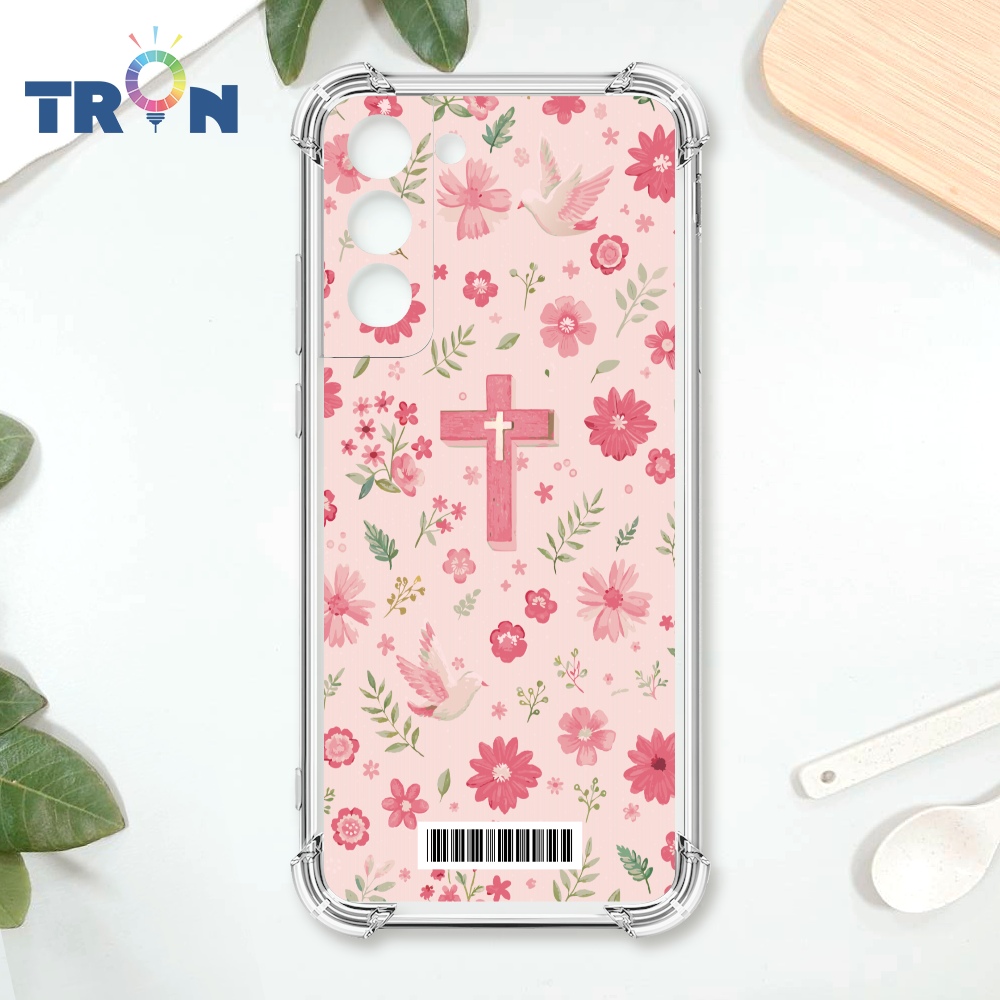 TRON 三星 S22 PLUS 十字架粉色系 載具 四角防摔殼 手機殼