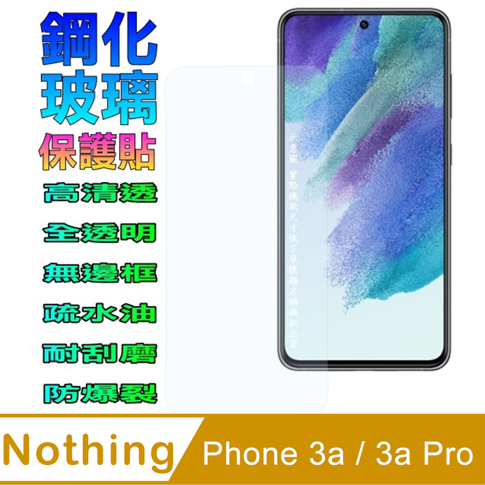 Nothing Phone 3a / 3a Pro 螢幕保護貼[全透明防爆玻璃]