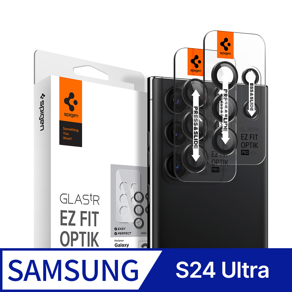 spigen Galaxy S24 Ultra (6.8吋) 鏡頭保護貼(黑x2入)