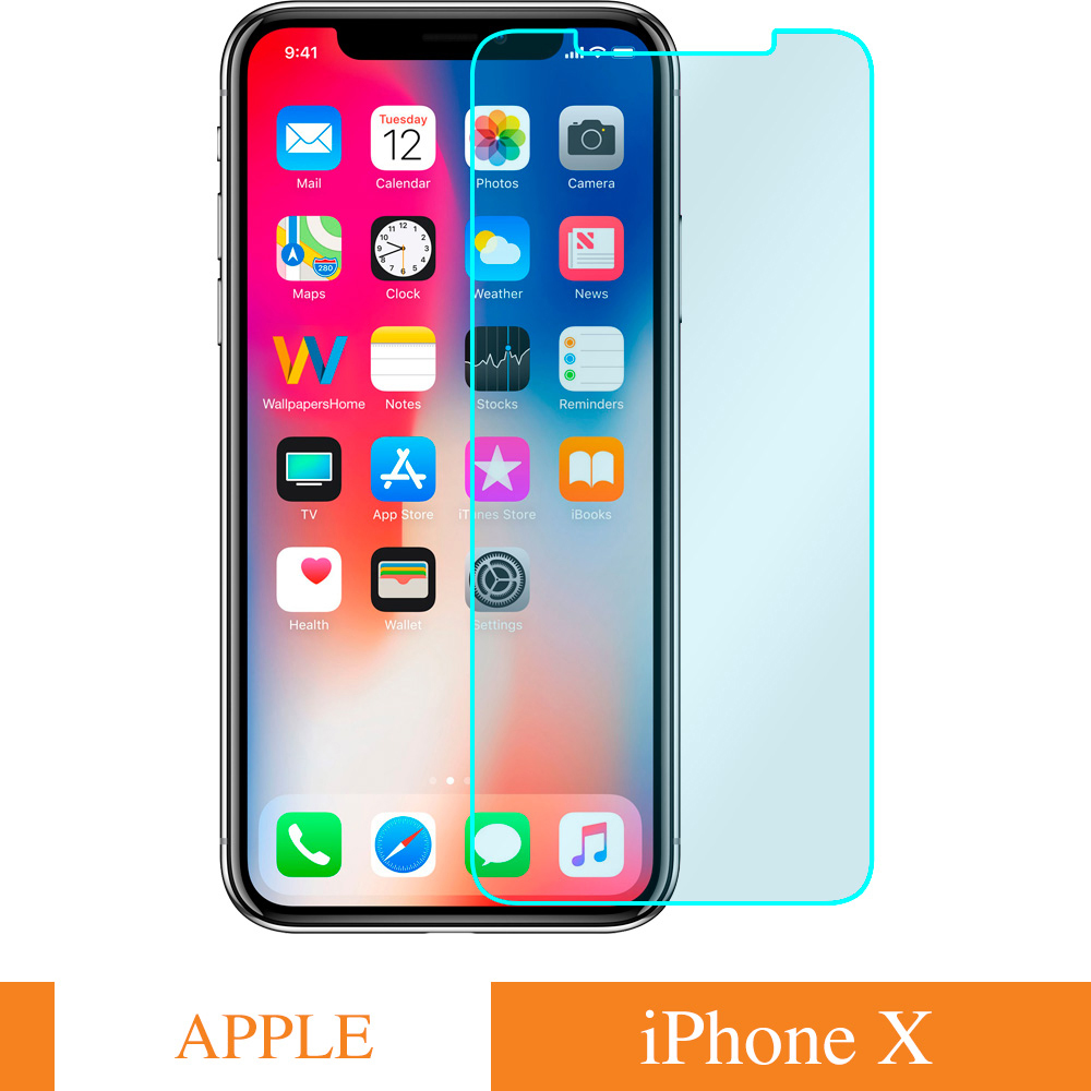 Apple iPhone X/5.8吋/透明/鋼化玻璃膜