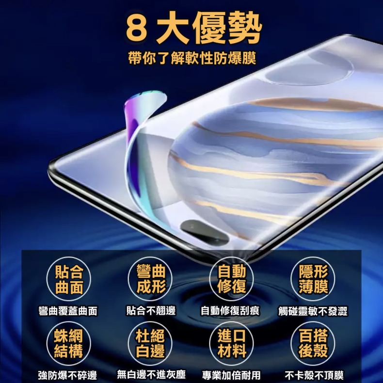 Moto G8 Power Lite 高清透柔韌疏水防爆_螢幕保護貼/機背保護貼