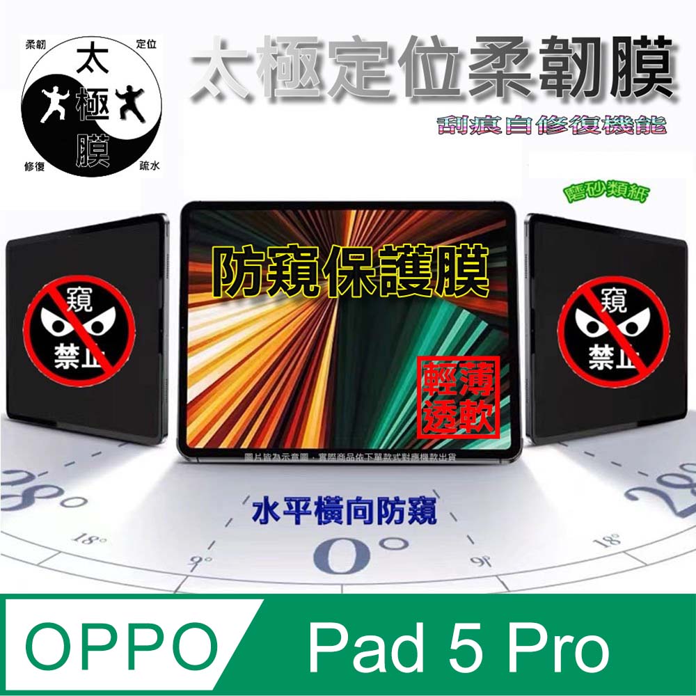 OPPO Pad 5 Pro 全屏防窺平板螢幕保護貼[橫向防窺]