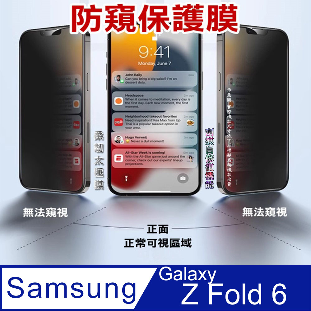 Samsung Galaxy Z Fold 6 柔韌疏水抗炫光_外螢幕保護貼