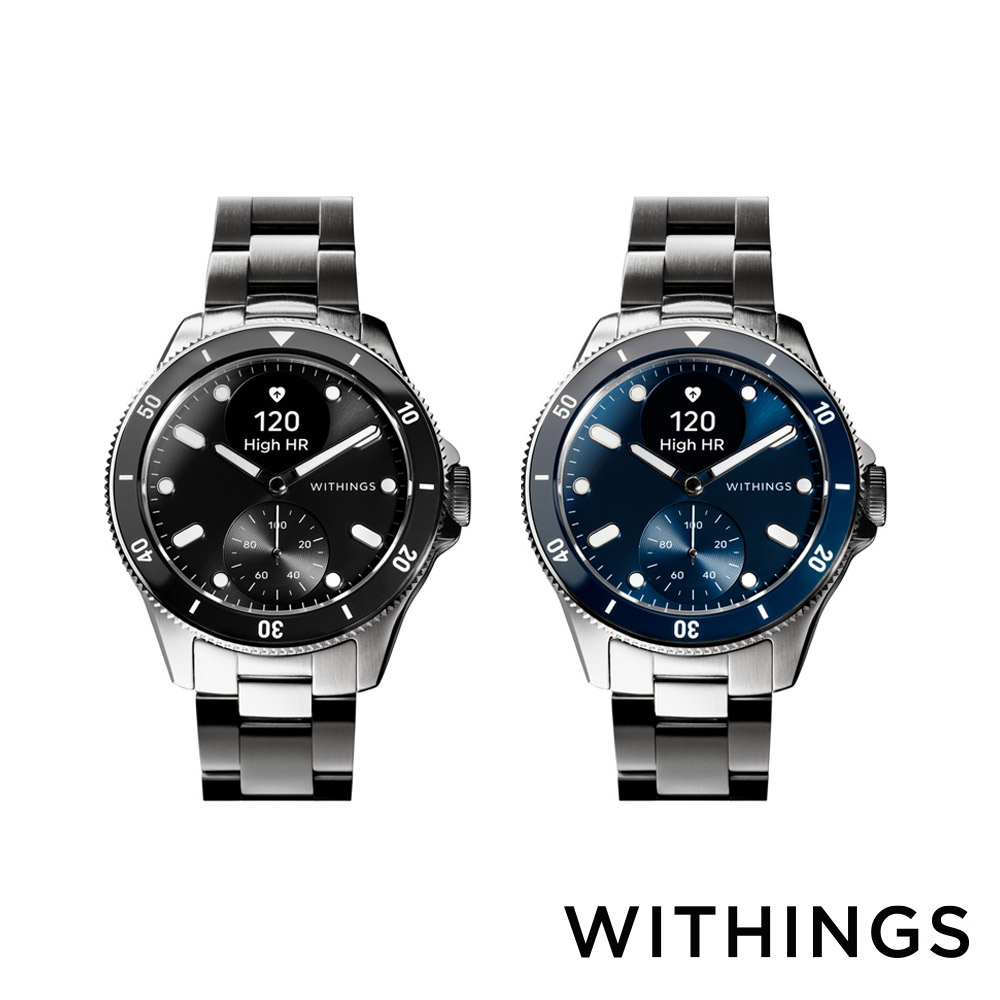 WITHINGS ScanWatch Nova 健康智慧腕錶 42mm 黑/藍 公司貨